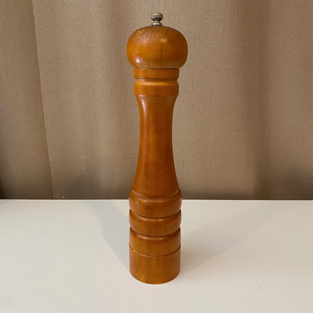 Vintage Peugeot 12" Wooden Pepper Grinder French Country‎ Restaurant Style
